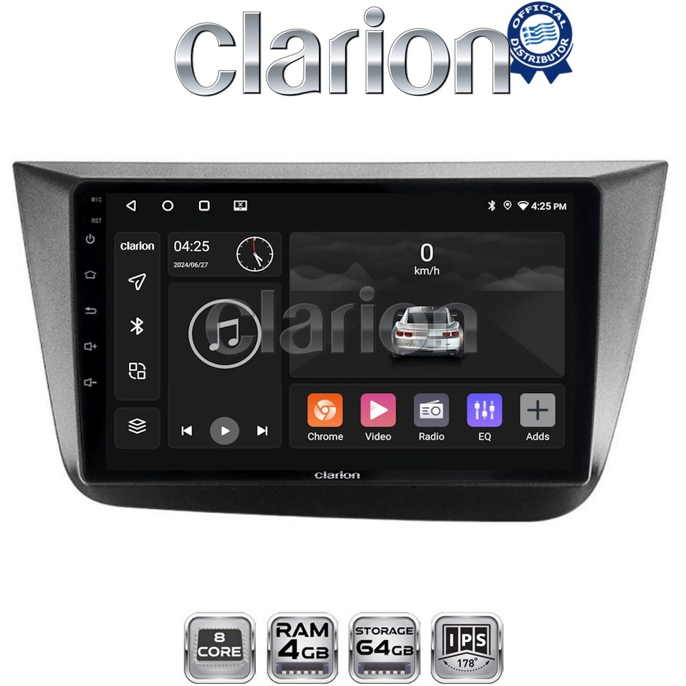 CLARION GL52490 Οθόνη OEM Multimedia Αυτοκινήτου για Seat Altea 2004 > 2015 (CarPlay/AndroidAuto/BT/GPS/WIFI/GPRS)