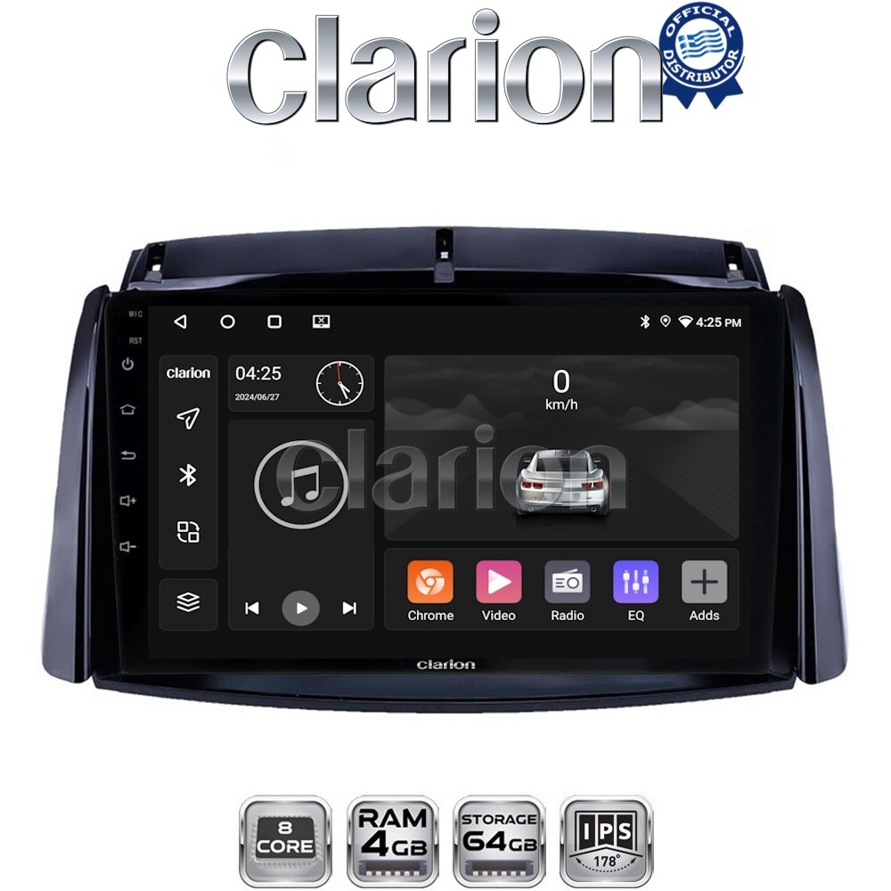 CLARION GL52498 Οθόνη OEM Multimedia Αυτοκινήτου για Renault Koleos 2006>2017 (CarPlay/AndroidAuto/BT/GPS/WIFI/GPRS)