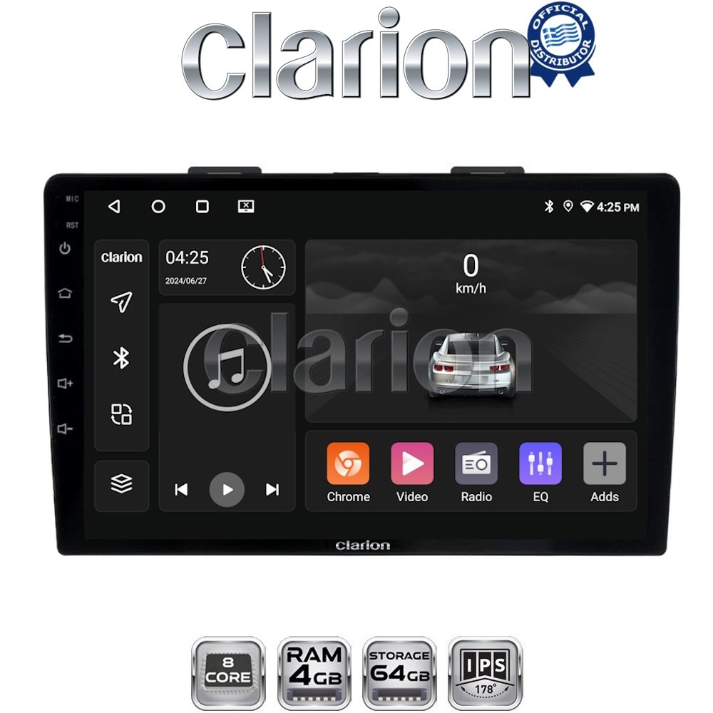 CLARION GL52500 Οθόνη OEM Multimedia Αυτοκινήτου για FIAT 500L 2012> (CarPlay/AndroidAuto/BT/GPS/WIFI/GPRS)
