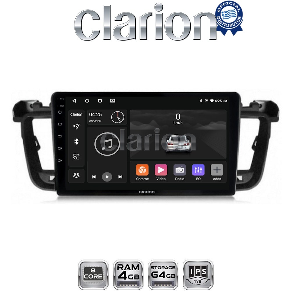 CLARION GL52509 Οθόνη OEM Multimedia Αυτοκινήτου για PEUGEOT 508 2010>2017 (CarPlay/AndroidAuto/BT/GPS/WIFI/GPRS)