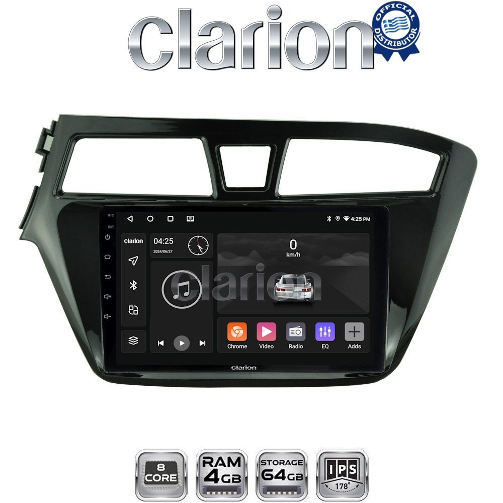 CLARION GL52517 Οθόνη OEM Multimedia Αυτοκινήτου για Hyundai i20 2015> (CarPlay/AndroidAuto/BT/GPS/WIFI/GPRS)