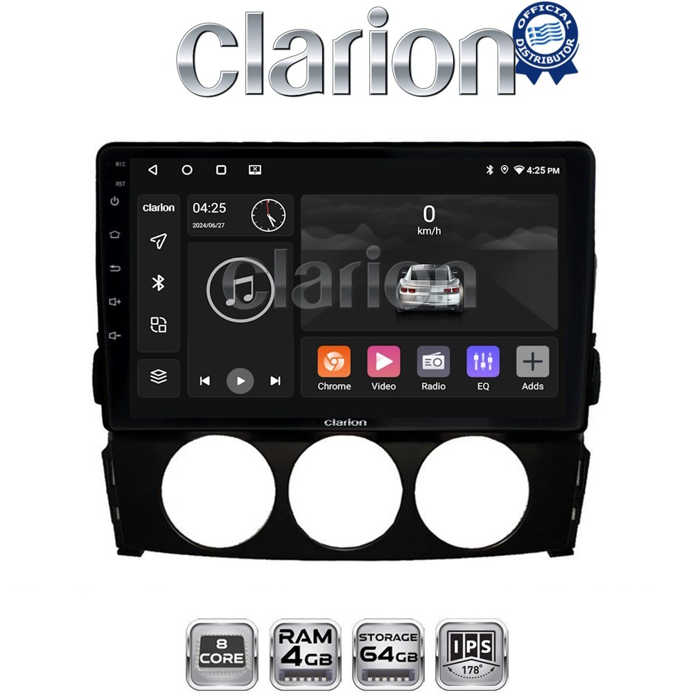 CLARION GL52530 Οθόνη OEM Multimedia Αυτοκινήτου για Mazda MX5 2005 > 2015 (CarPlay/AndroidAuto/BT/GPS/WIFI/GPRS)