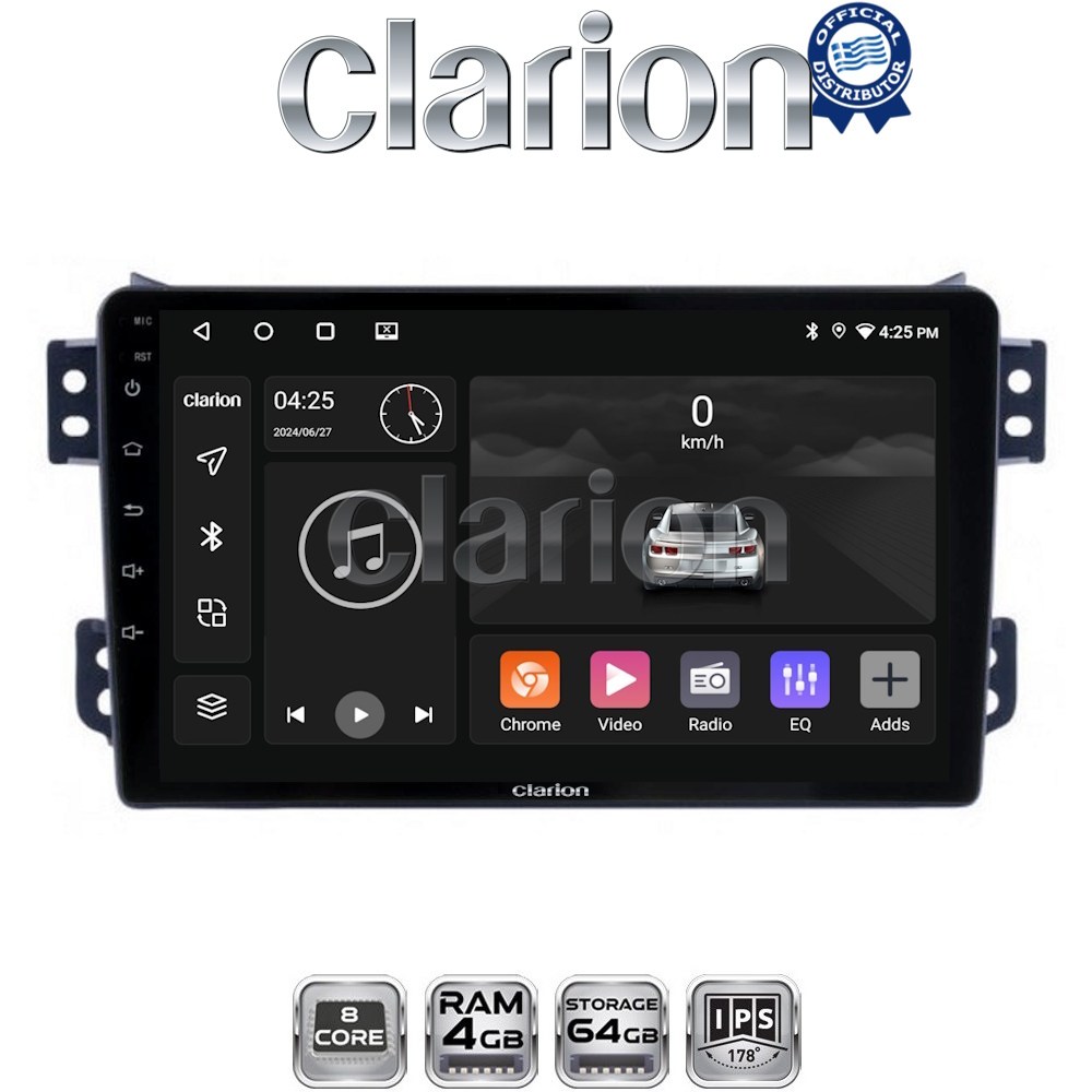 CLARION GL52540 Οθόνη OEM Multimedia Αυτοκινήτου για OPEL AGILA - SUZUKI ALTO 2008> (CarPlay/AndroidAuto/BT/GPS/WIFI/GPRS)