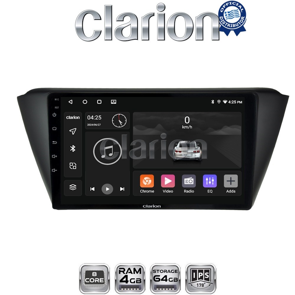 CLARION GL52541 Οθόνη OEM Multimedia Αυτοκινήτου για SKODA FABIA 2015> (CarPlay/AndroidAuto/BT/GPS/WIFI/GPRS)