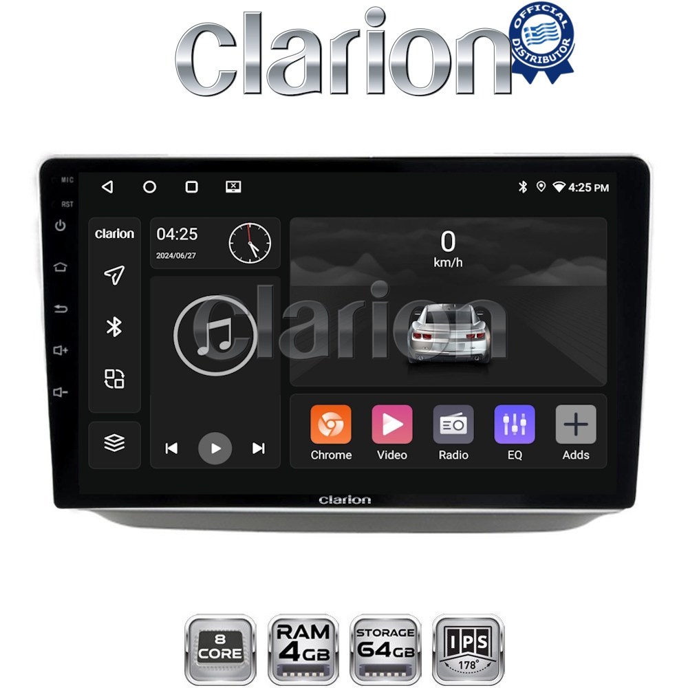 CLARION GL52542 Οθόνη OEM Multimedia Αυτοκινήτου για SKODA FABIA 2005 >2015 (CarPlay/AndroidAuto/BT/GPS/WIFI/GPRS)