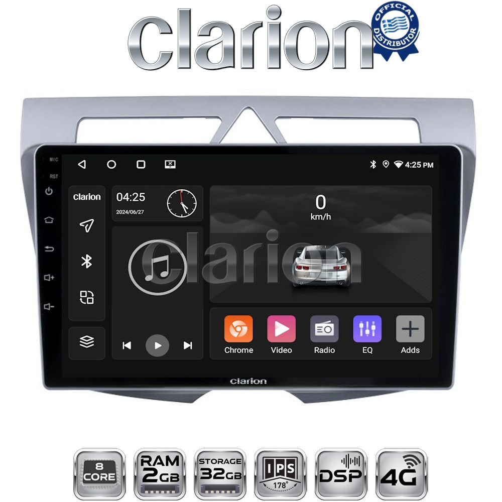 CLARION GL71011 Οθόνη OEM Multimedia Αυτοκινήτου για Kia Picanto 2008-2011(CarPlay/AndroidAuto/BT/GPS/WIFI/GPRS)