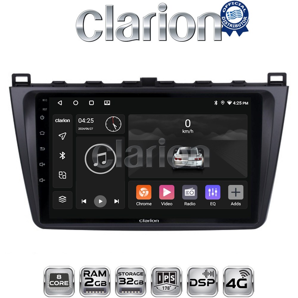 CLARION GL71012 Οθόνη OEM Multimedia Αυτοκινήτου για MAZDA 6 2008>2012(CarPlay/AndroidAuto/BT/GPS/WIFI/GPRS)