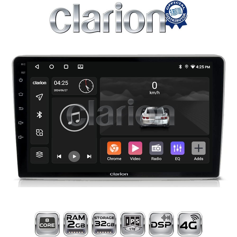 CLARION GL71019S Οθόνη OEM Multimedia Αυτοκινήτου για OPEL (CarPlay/AndroidAuto/BT/GPS/WIFI/GPRS)
