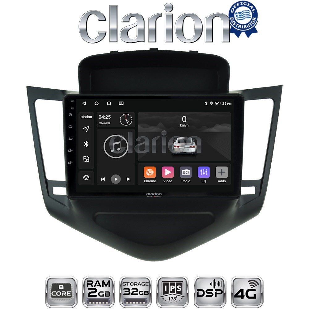 CLARION GL71045 Οθόνη OEM Multimedia Αυτοκινήτου για CHEVROLET CRUZE 2008>2013 (CarPlay/AndroidAuto/BT/GPS/WIFI/GPRS)
