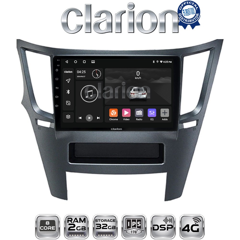 CLARION GL71061 Οθόνη OEM Multimedia Αυτοκινήτου για Subaru Legacy-Outback 2009>2013 (CarPlay/AndroidAuto/BT/GPS/WIFI/GPRS)