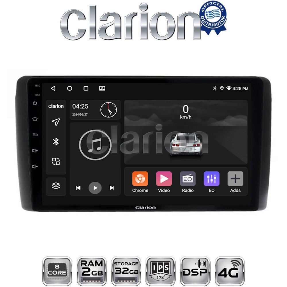 CLARION GL71070 Οθόνη OEM Multimedia Αυτοκινήτου για Nissan Leaf 2009 > 2017 (CarPlay/AndroidAuto/BT/GPS/WIFI/GPRS)