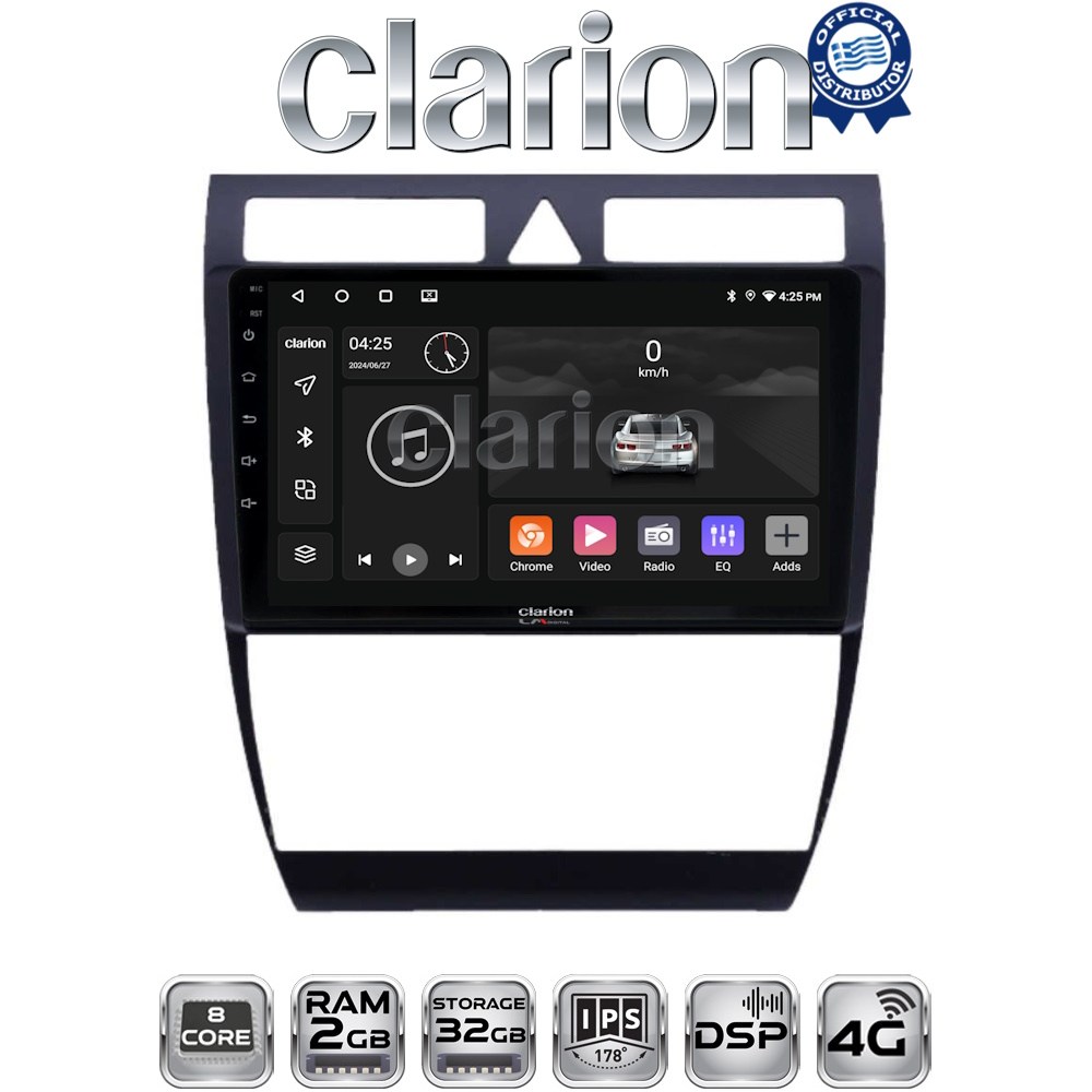 CLARION GL71102 Οθόνη OEM Multimedia Αυτοκινήτου για Audi A6 1998 > 2004 (CarPlay/AndroidAuto/BT/GPS/WIFI/GPRS)