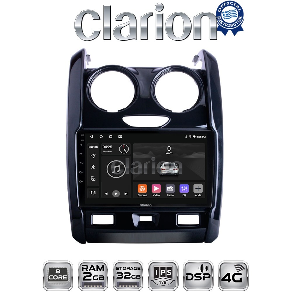 CLARION GL71158 Οθόνη OEM Multimedia Αυτοκινήτου για DACIA DUSTER 2013>2019 (CarPlay/AndroidAuto/BT/GPS/WIFI/GPRS)