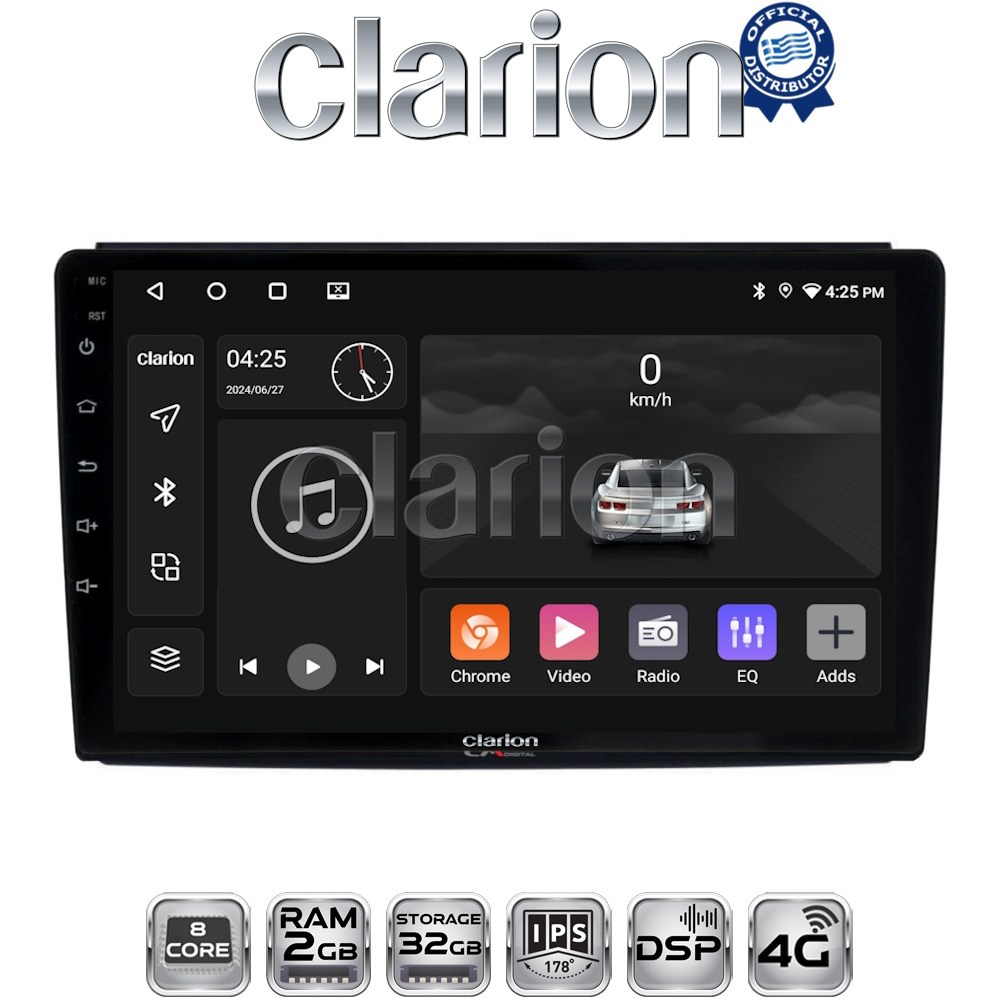 CLARION GL71193 Οθόνη OEM Multimedia Αυτοκινήτου για DUCATO, BOXER, JUMBER 2006 > 2011 (CarPlay/AndroidAuto/BT/GPS/WIFI/GPRS)