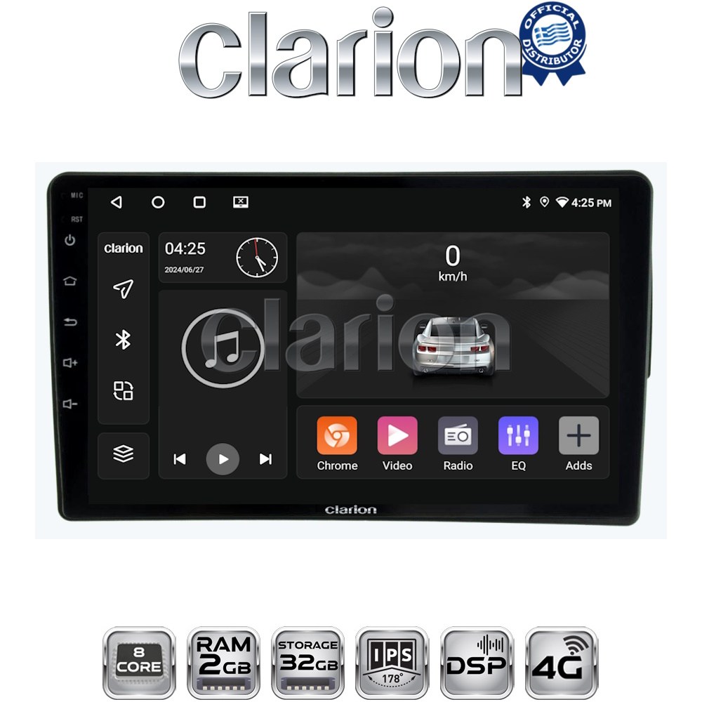 CLARION GL71198 Οθόνη OEM Multimedia Αυτοκινήτου για Fiat 500 2017 > (CarPlay/AndroidAuto/BT/GPS/WIFI/GPRS)