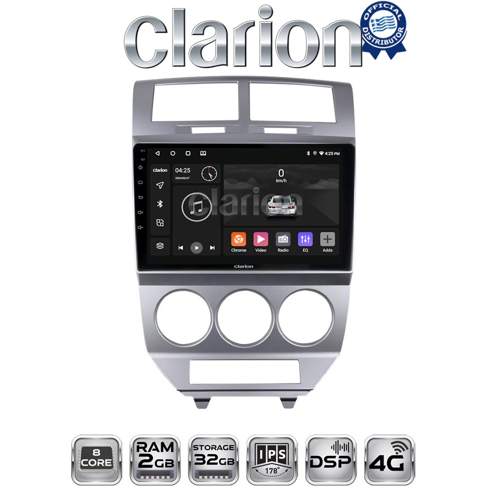 CLARION GL71203 Οθόνη OEM Multimedia Αυτοκινήτου για Dodge Caliber (CarPlay/AndroidAuto/BT/GPS/WIFI/GPRS)