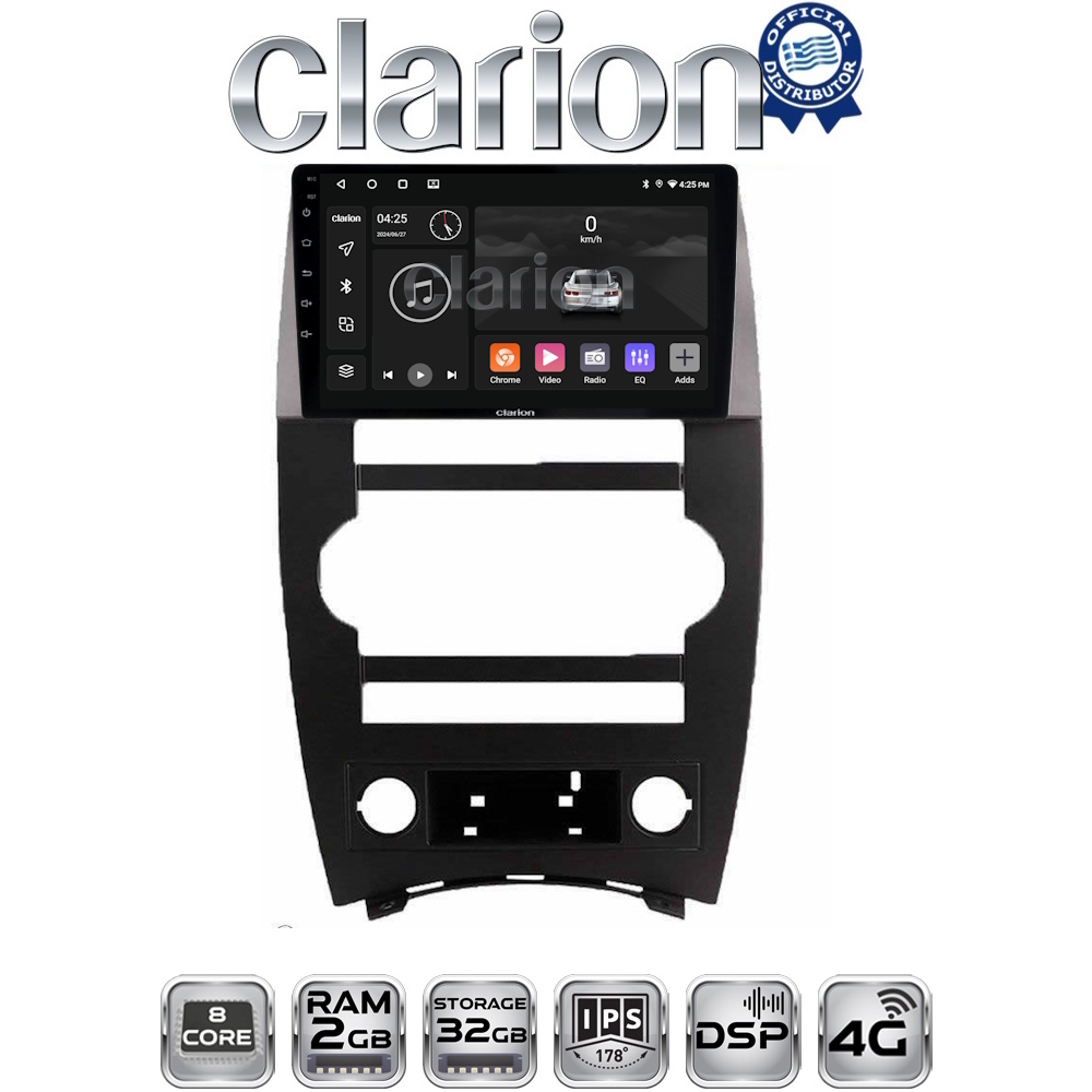 CLARION GL71205 Οθόνη OEM Multimedia Αυτοκινήτου για Jeep Commander 2007 > 2009 (CarPlay/AndroidAuto/BT/GPS/WIFI/GPRS)