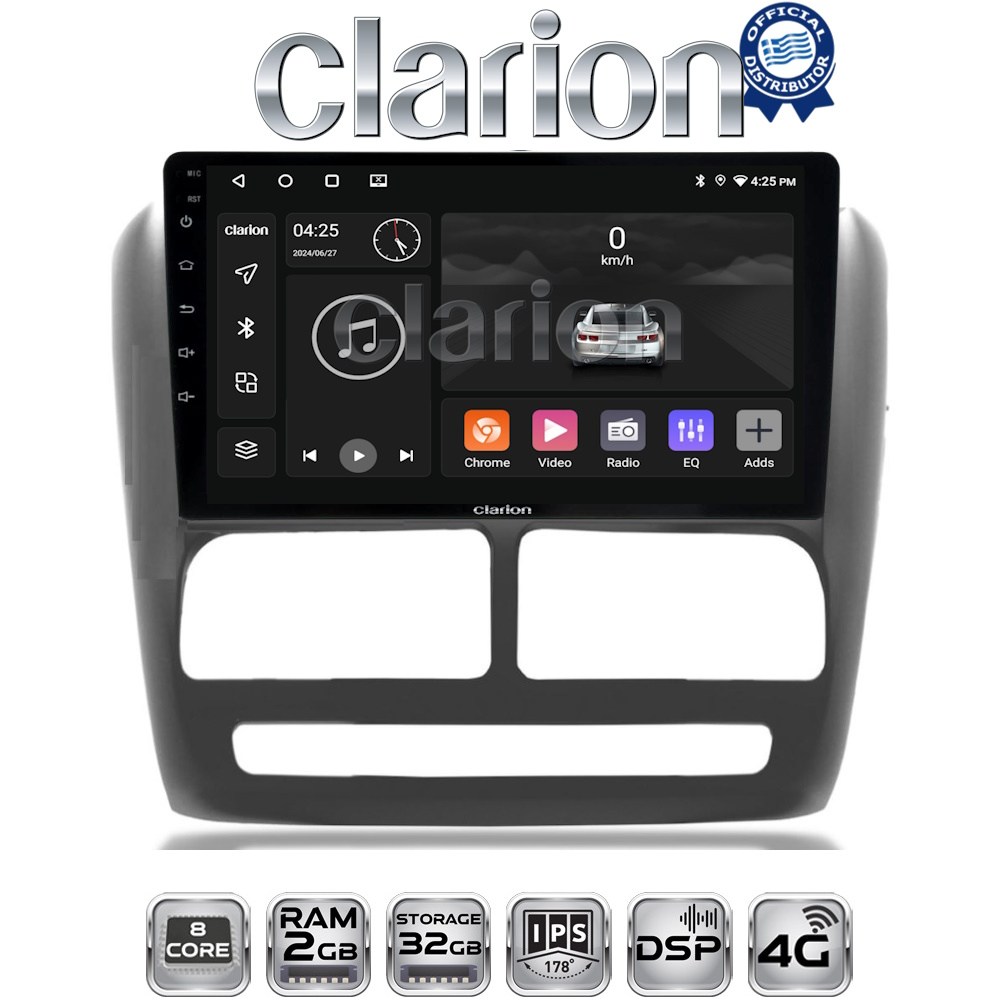 CLARION GL71211 Οθόνη OEM Multimedia Αυτοκινήτου για Fiat Doblo '10-'15 & Opel Combo'10-'15 (CarPlay/AndroidAuto/BT/GPS/WIFI/GPRS)