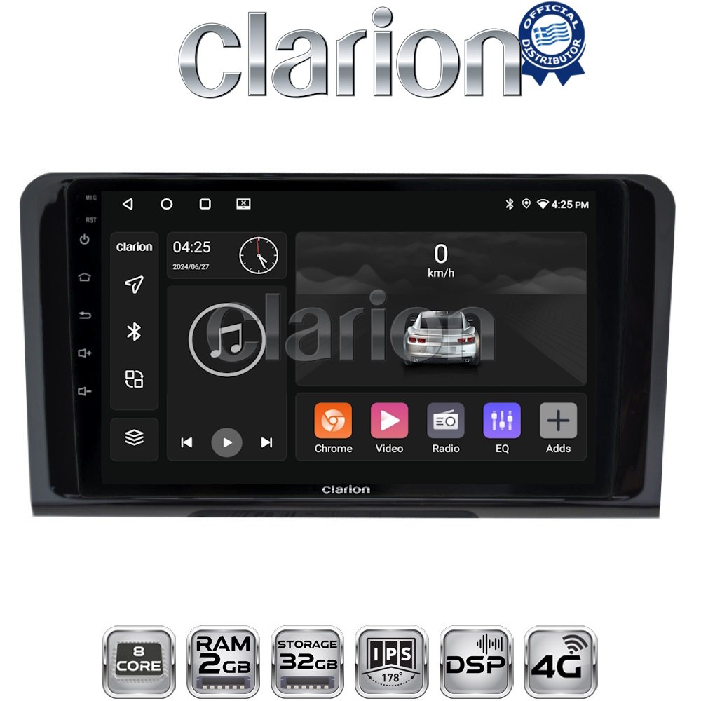 CLARION GL71213 Οθόνη OEM Multimedia Αυτοκινήτου για MERCEDES ML 2005>2011 (CarPlay/AndroidAuto/BT/GPS/WIFI/GPRS)