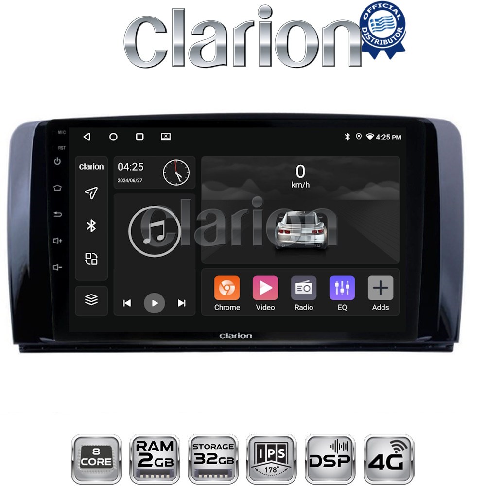 CLARION GL71215 Οθόνη OEM Multimedia Αυτοκινήτου για Benz R-class (W251) 2006>2014 (CarPlay/AndroidAuto/BT/GPS/WIFI/GPRS)