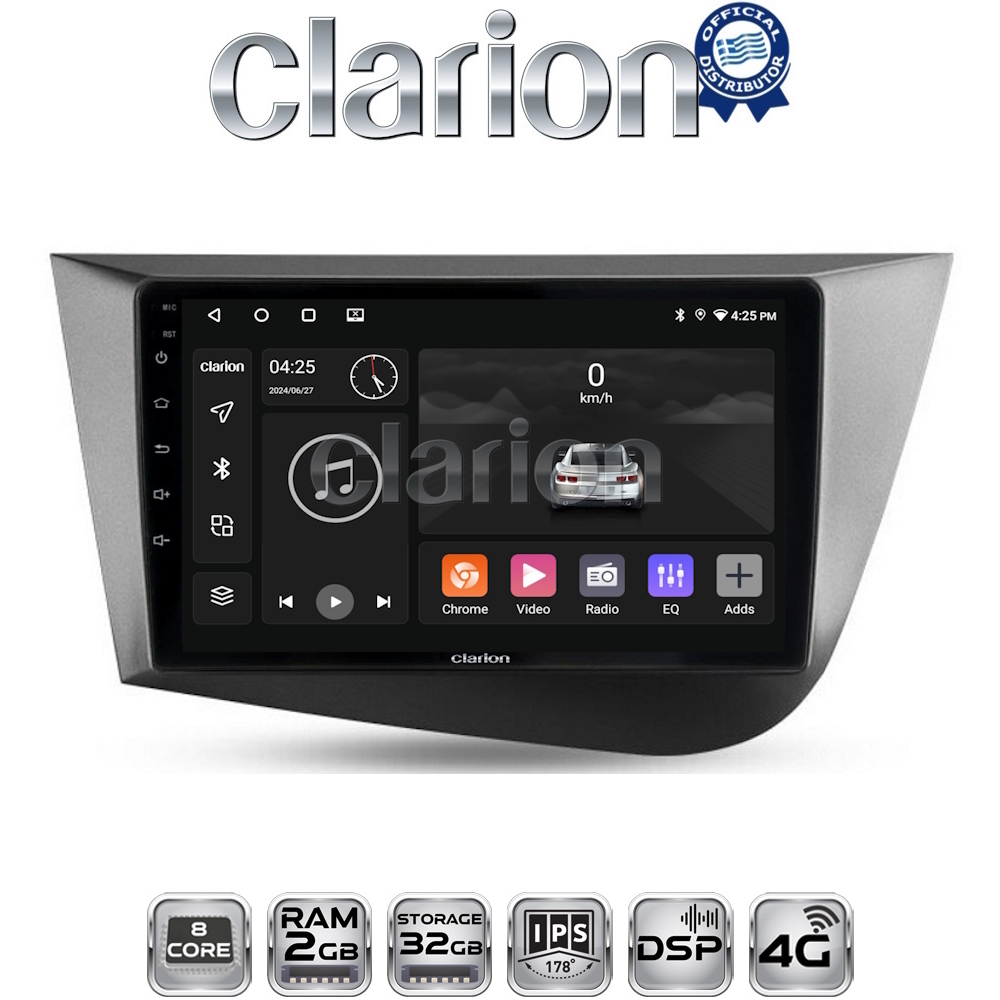 CLARION GL71217 Οθόνη OEM Multimedia Αυτοκινήτου για Seat Leon 2005>2012 (CarPlay/AndroidAuto/BT/GPS/WIFI/GPRS)