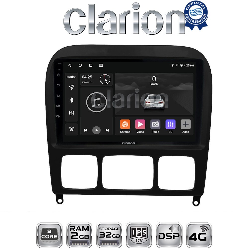 CLARION GL71220 Οθόνη OEM Multimedia Αυτοκινήτου για MERCEDES S (W220) 1998>2005  (CarPlay/AndroidAuto/BT/GPS/WIFI/GPRS)