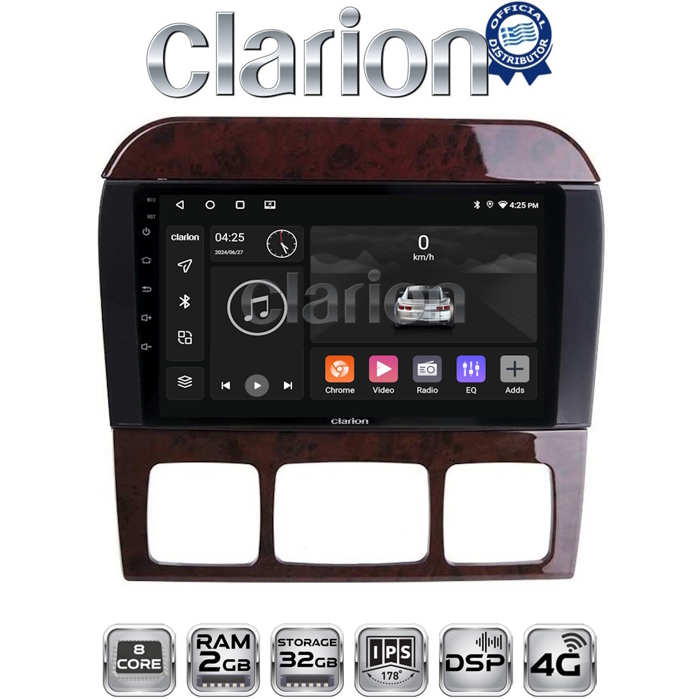 CLARION GL71220C Οθόνη OEM Multimedia Αυτοκινήτου για MERCEDES S W220 1998 > 2005 (CarPlay/AndroidAuto/BT/GPS/WIFI/GPRS)