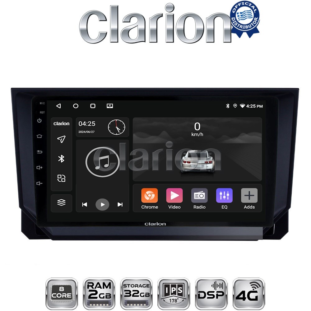CLARION GL71222 Οθόνη OEM Multimedia Αυτοκινήτου για Seat Ibiza - Arona 2018> (CarPlay/AndroidAuto/BT/GPS/WIFI/GPRS)