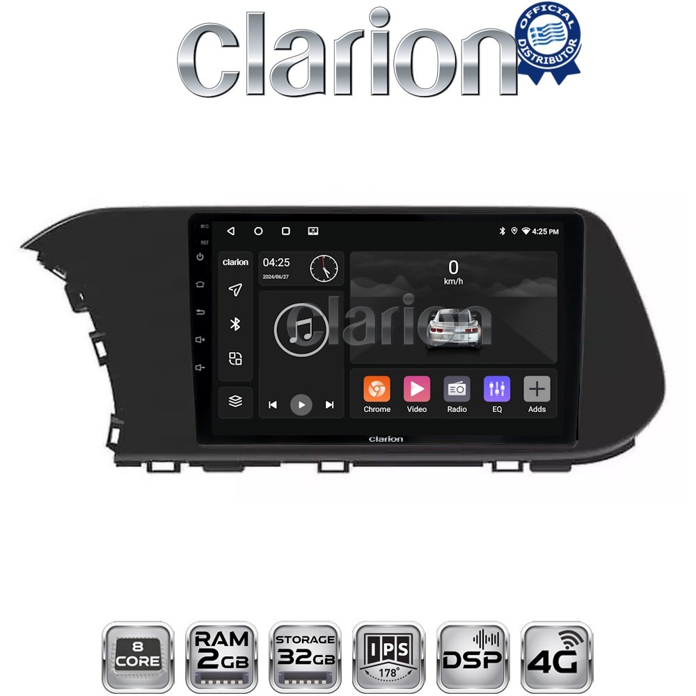 CLARION GL71229 Οθόνη OEM Multimedia Αυτοκινήτου για Hyundai i20 2021 > (CarPlay/AndroidAuto/BT/GPS/WIFI/GPRS)
