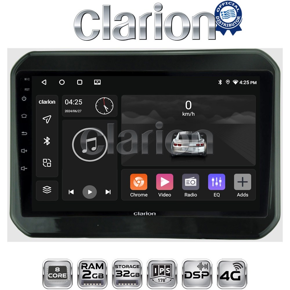 CLARION GL71232 Οθόνη OEM Multimedia Αυτοκινήτου για SUZUKI IGNIS 2016> (CarPlay/AndroidAuto/BT/GPS/WIFI/GPRS)