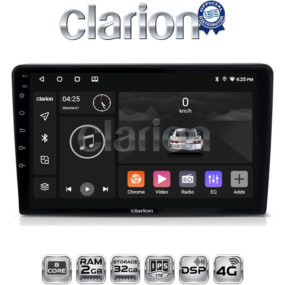 CLARION GL71256 Οθόνη OEM Multimedia Αυτοκινήτου για Mazda 2 2002 > 2007 (CarPlay/AndroidAuto/BT/GPS/WIFI/GPRS)