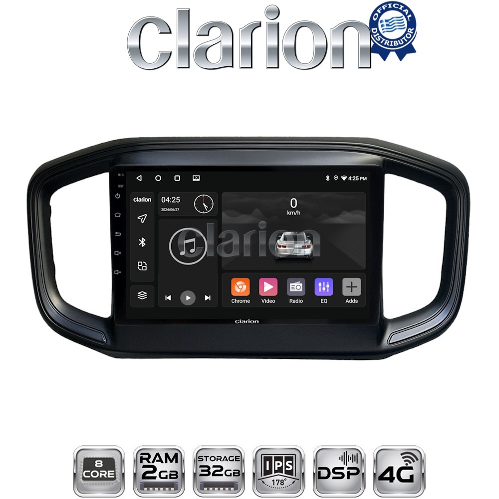 CLARION GL71259 Οθόνη OEM Multimedia Αυτοκινήτου για Fiat Strada 2021> (CarPlay/AndroidAuto/BT/GPS/WIFI/GPRS)