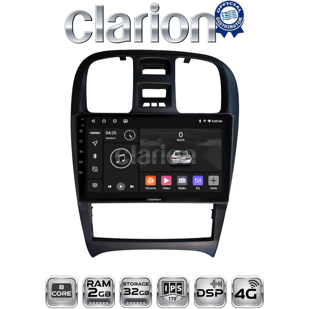 CLARION GL71260 Οθόνη OEM Multimedia Αυτοκινήτου για Hyundai Sonata 2000 > 2006 (CarPlay/AndroidAuto/BT/GPS/WIFI/GPRS)