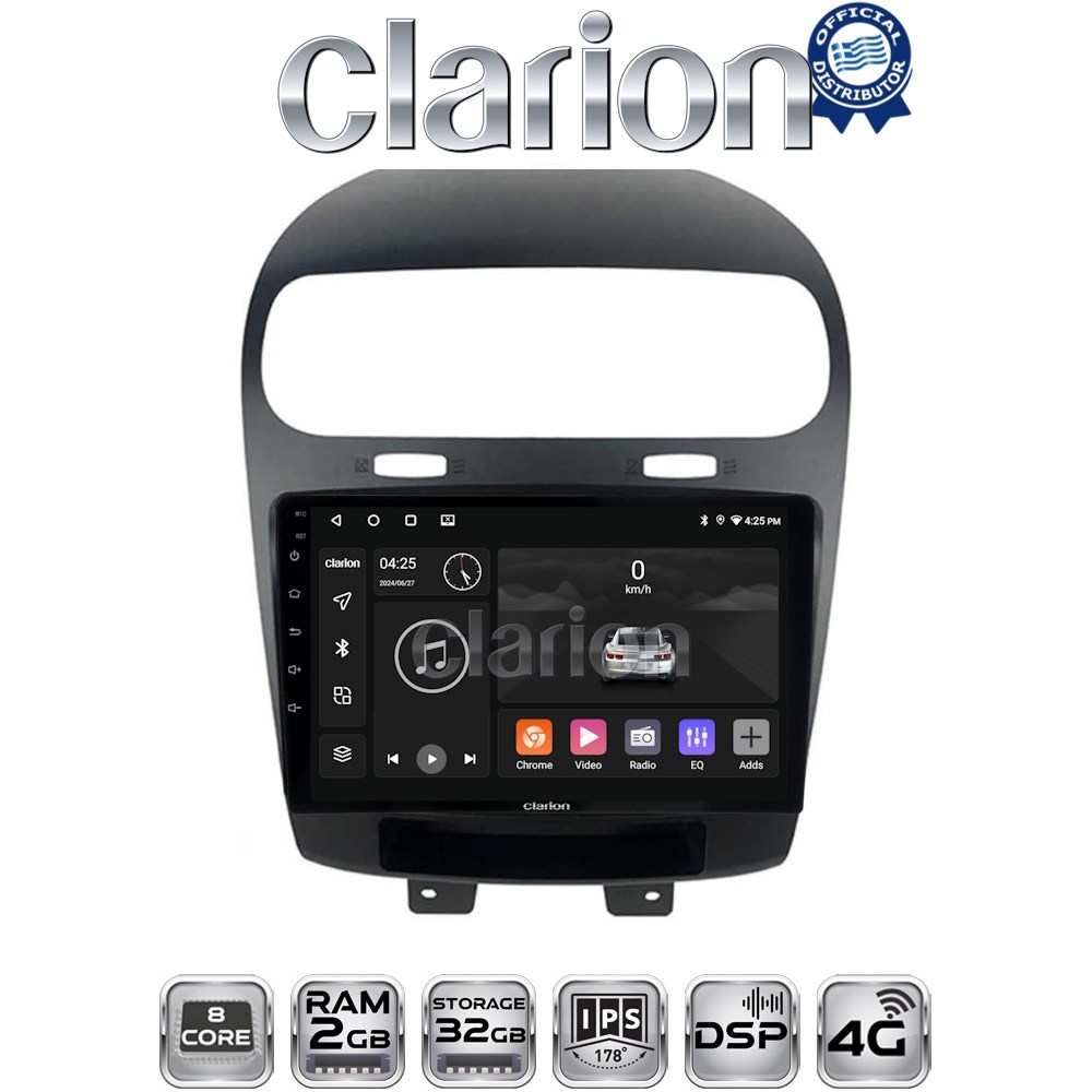 CLARION GL71261 Οθόνη OEM Multimedia Αυτοκινήτου για Fiat Freemont 2008> (CarPlay/AndroidAuto/BT/GPS/WIFI/GPRS)