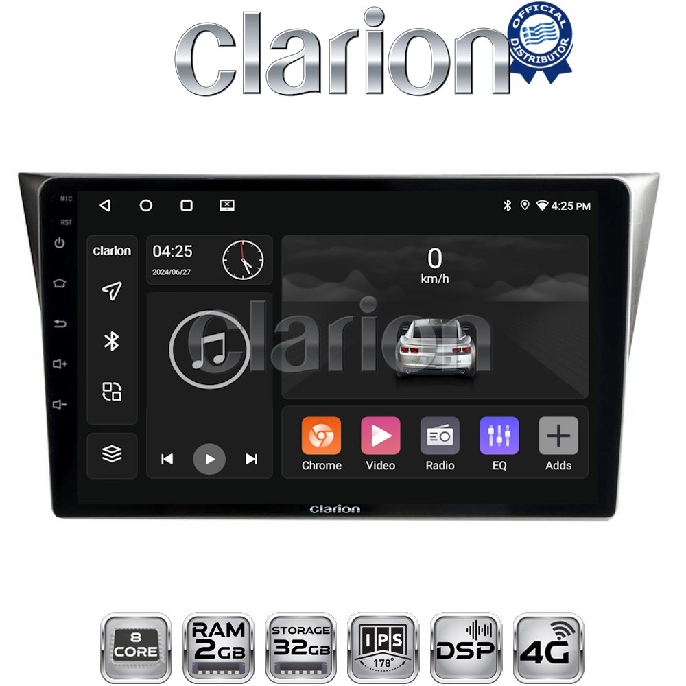 CLARION GL71271 Οθόνη OEM Multimedia Αυτοκινήτου για Subaru Impreza 2000 > 2007 (CarPlay/AndroidAuto/BT/GPS/WIFI/GPRS)