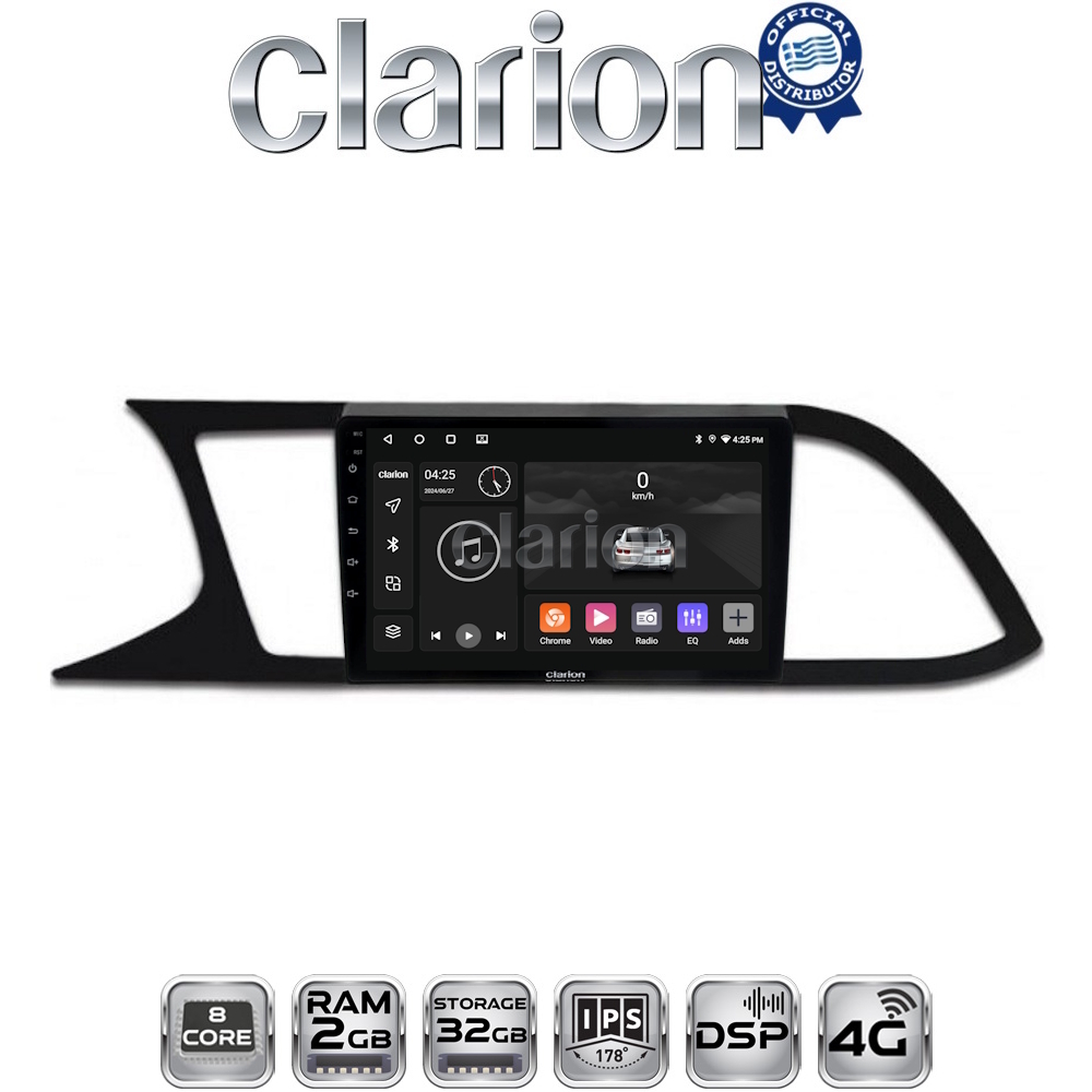 CLARION GL71306 Οθόνη OEM Multimedia Αυτοκινήτου για SEAT LEON 2012>  (CarPlay/AndroidAuto/BT/GPS/WIFI/GPRS)