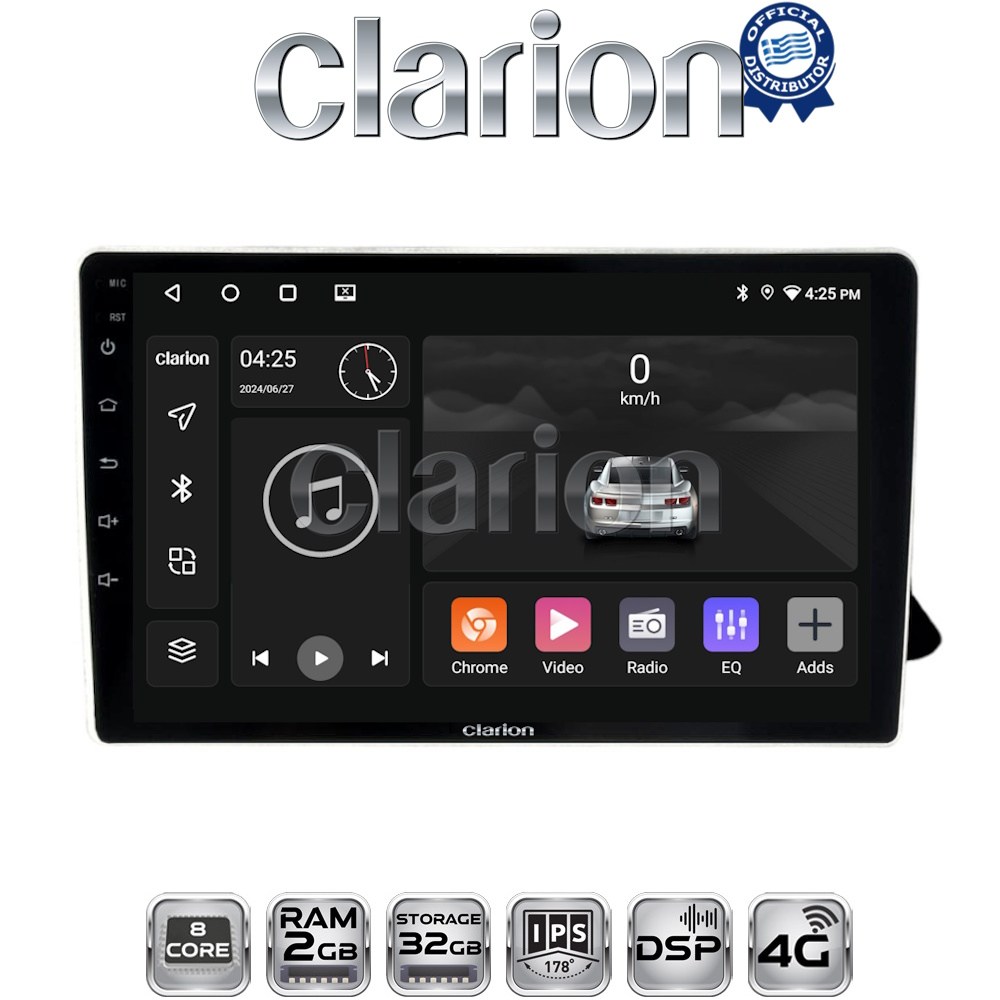 CLARION GL71310 Οθόνη OEM Multimedia Αυτοκινήτου για AUDI A4 2008 > 2013  (CarPlay/AndroidAuto/BT/GPS/WIFI/GPRS)