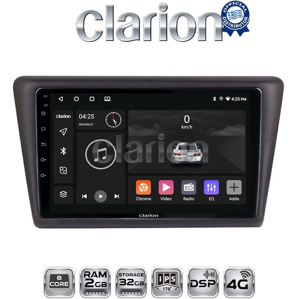 CLARION GL71327 Οθόνη OEM Multimedia Αυτοκινήτου για Skoda Rapid Spaceback 2014 > (CarPlay/AndroidAuto/BT/GPS/WIFI/GPRS)