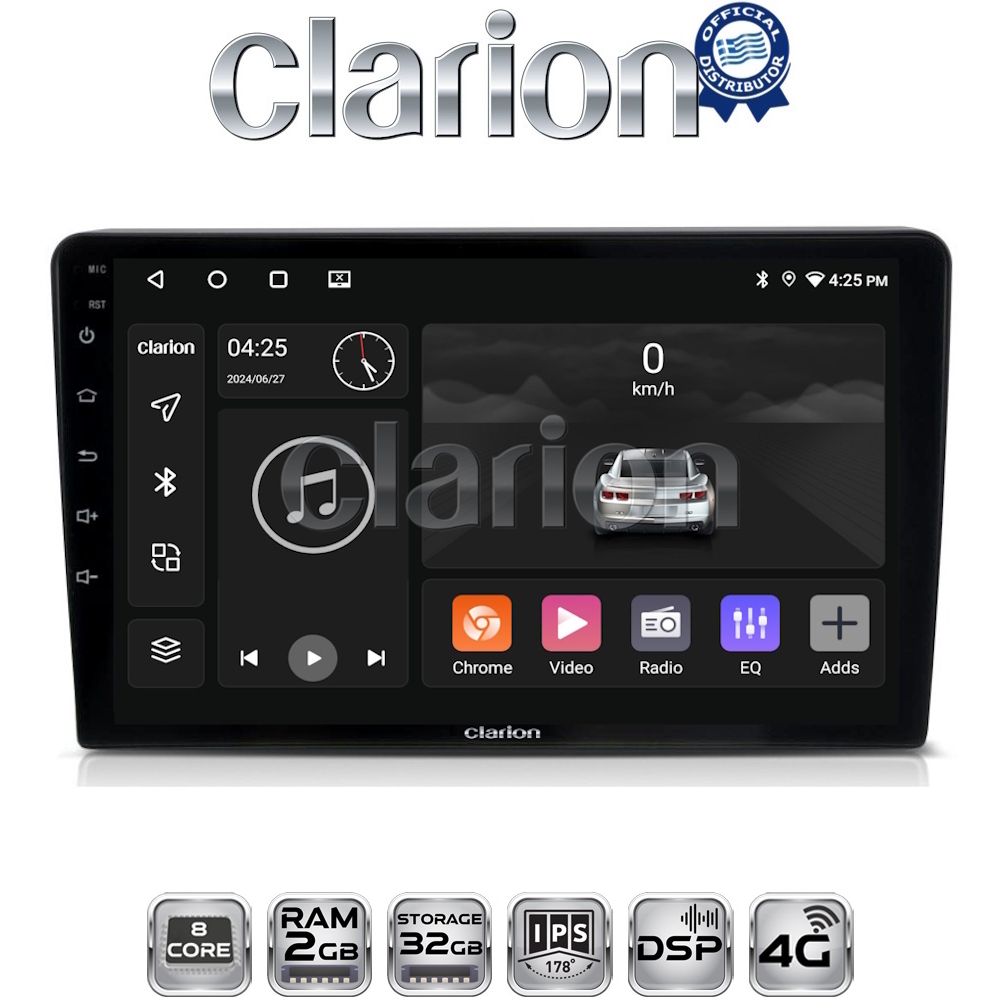 CLARION GL71331 Οθόνη OEM Multimedia Αυτοκινήτου για CITROEN BERLINGO - PEUGEOT PARTNER 2008>2018  (CarPlay/AndroidAuto/BT/GPS/WIFI/GPRS)