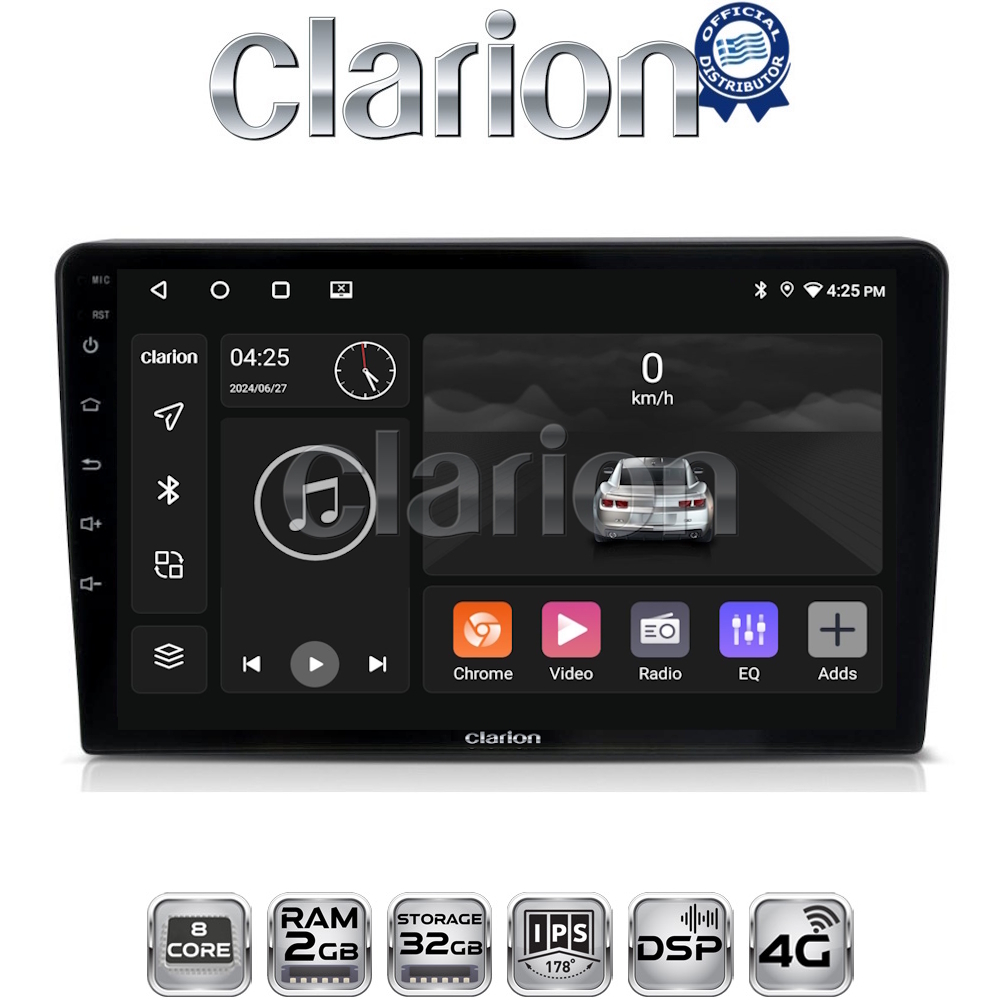 CLARION GL71332 Οθόνη OEM Multimedia Αυτοκινήτου για VW Golf4 1998 > 2004 (CarPlay/AndroidAuto/BT/GPS/WIFI/GPRS)