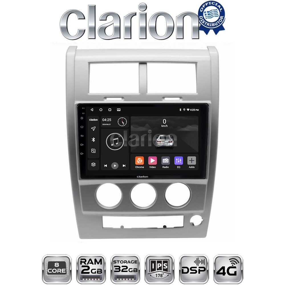 CLARION GL71334 Οθόνη OEM Multimedia Αυτοκινήτου για Jeep Cherokee KK 2008 > 2014 (CarPlay/AndroidAuto/BT/GPS/WIFI/GPRS)