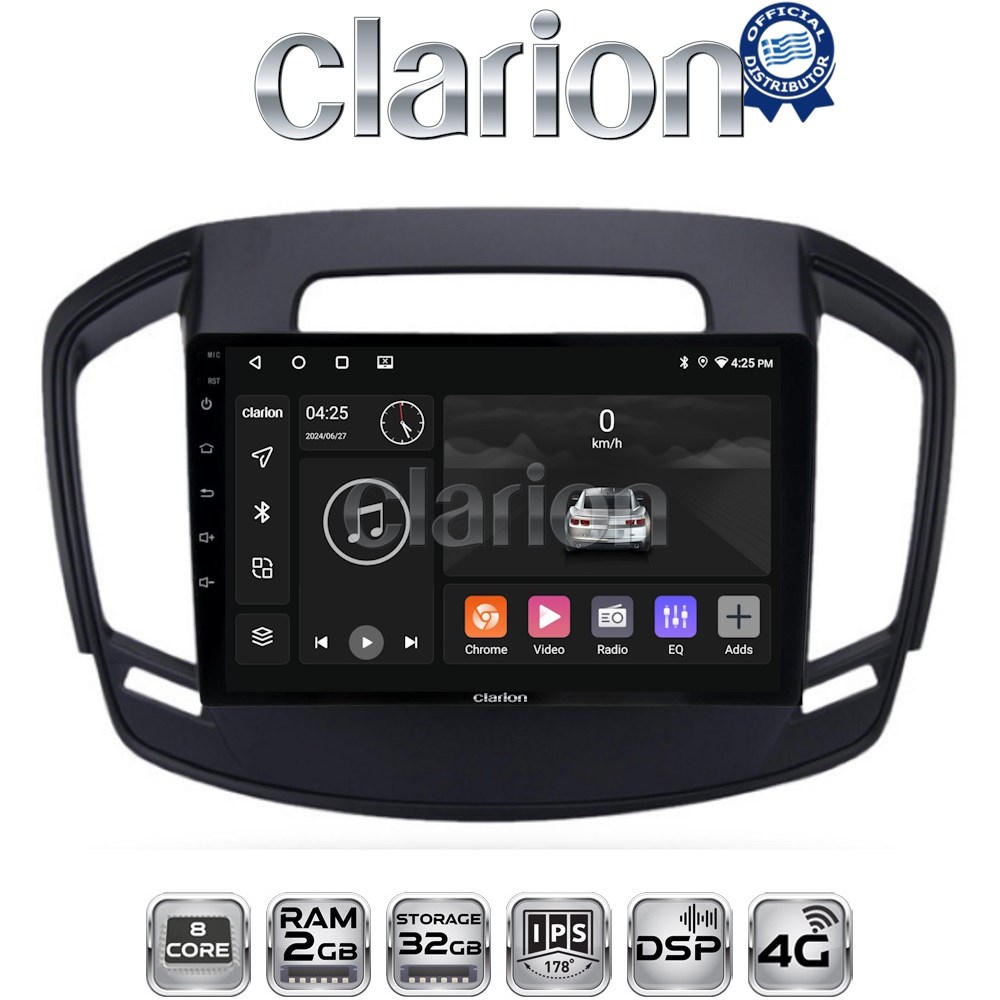 CLARION GL71338 Οθόνη OEM Multimedia Αυτοκινήτου για OPEL INSIGNIA  2014> (CarPlay/AndroidAuto/BT/GPS/WIFI/GPRS)