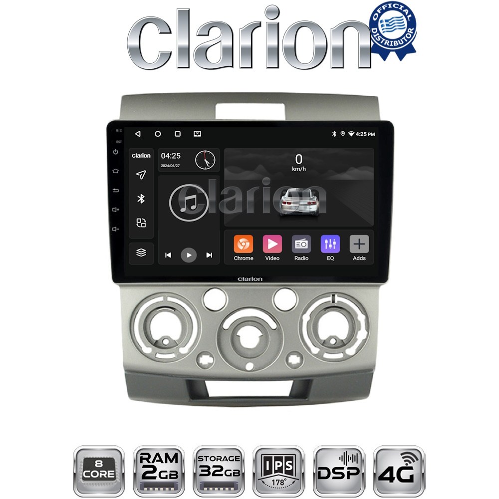CLARION GL71360 Οθόνη OEM Multimedia Αυτοκινήτου για MAZDA BT 50  & FORD RANGER 2006>2011 (CarPlay/AndroidAuto/BT/GPS/WIFI/GPRS)