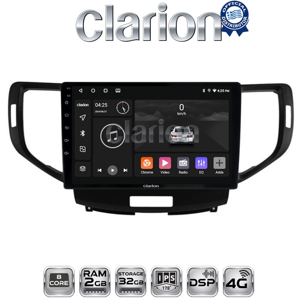 CLARION GL71363 Οθόνη OEM Multimedia Αυτοκινήτου για Honda Accord 2008 > 2013 (CarPlay/AndroidAuto/BT/GPS/WIFI/GPRS)