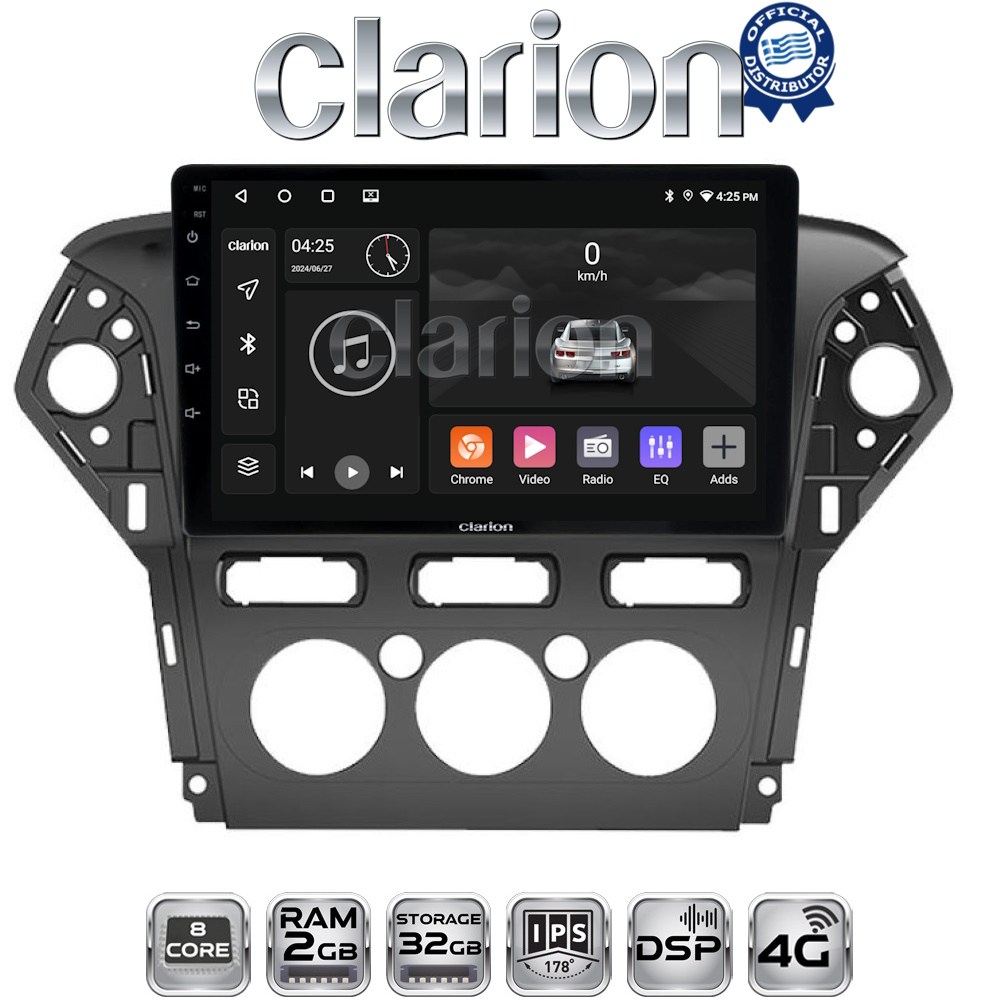 CLARION GL71368 Οθόνη OEM Multimedia Αυτοκινήτου για FORD MONDEO 2010 > 2013 (CarPlay/AndroidAuto/BT/GPS/WIFI/GPRS)