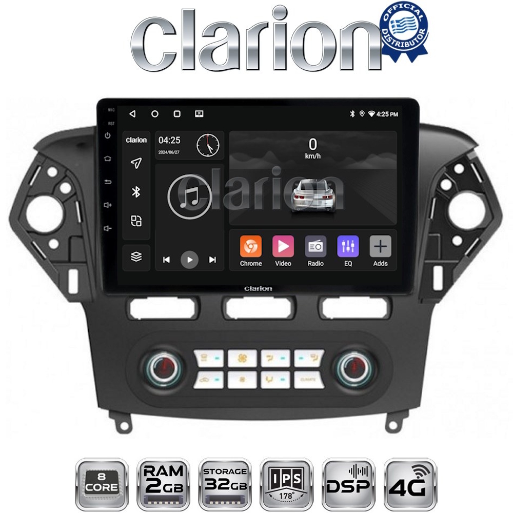 CLARION GL71368C Οθόνη OEM Multimedia Αυτοκινήτου για Ford Mondeo 2010 > 2013 (CarPlay/AndroidAuto/BT/GPS/WIFI/GPRS)