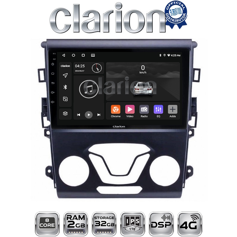 CLARION GL71369 Οθόνη OEM Multimedia Αυτοκινήτου για FORD MONDEO 2014> (CarPlay/AndroidAuto/BT/GPS/WIFI/GPRS)