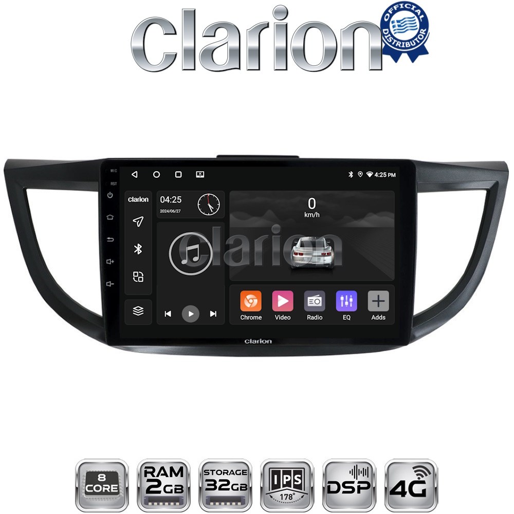 CLARION GL71378 Οθόνη OEM Multimedia Αυτοκινήτου για HONDA CRV 2013>2017 (CarPlay/AndroidAuto/BT/GPS/WIFI/GPRS)