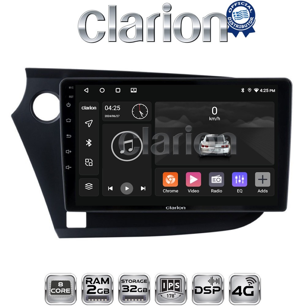 CLARION GL71381 Οθόνη OEM Multimedia Αυτοκινήτου για HONDA INSIGHT 2009>2014 (CarPlay/AndroidAuto/BT/GPS/WIFI/GPRS)