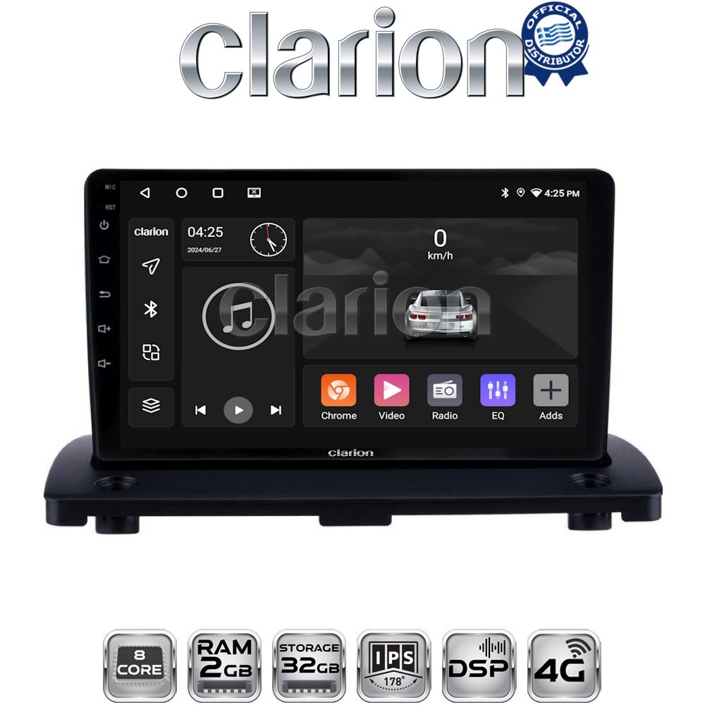 CLARION GL71385 Οθόνη OEM Multimedia Αυτοκινήτου για VOLVO XC90 2002 > 2014 (CarPlay/AndroidAuto/BT/GPS/WIFI/GPRS)